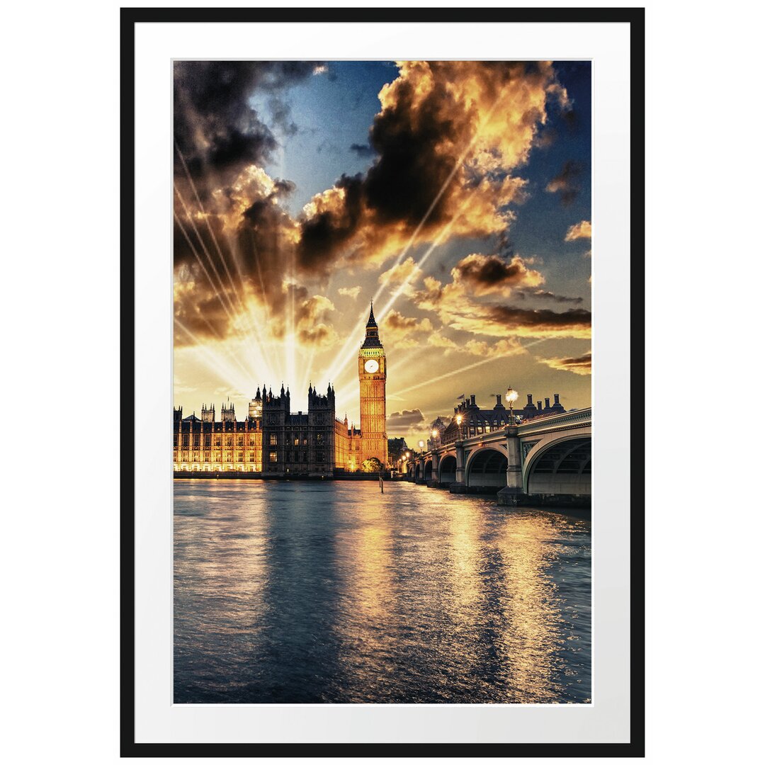 Gerahmtes Poster Big Ben am Abend