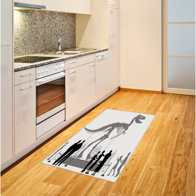 Dinosaur High Density Long Fiber Poly Threads Decorative Area Rug Carpet, Rectangle 4' x 5'8"
