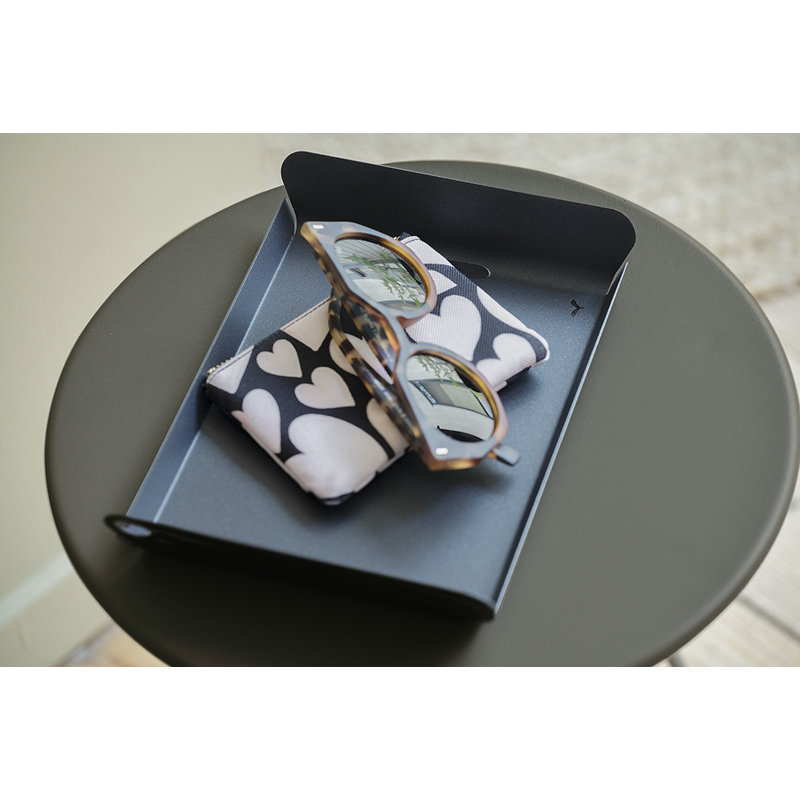 Alto Steel Decorative Tray, Anthracite