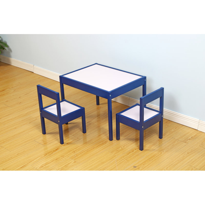 Carpendale Kids and Chair Set, White/Navy Blue