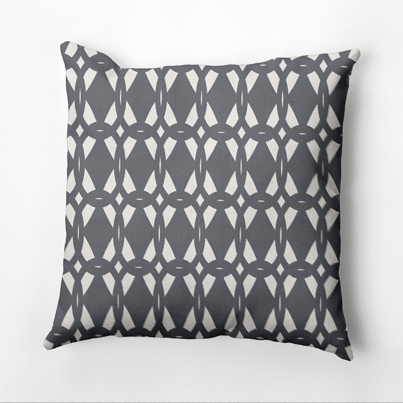Housse de coussin carrée/insert, H 16 po x l 16 po, Bleu marine