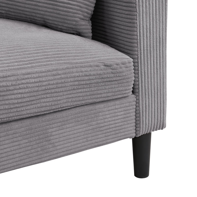 Canapé 2 places 57 pouces 57 pouces, 34.6" H x 57.9" W x 30.7" D, Light Gray