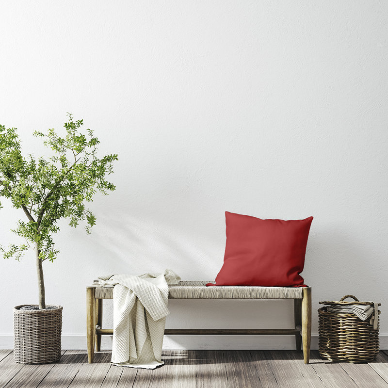 Housse de coussin Ajibola, Gris, 26 po x 26 po, Polyester/ bourre en polyester