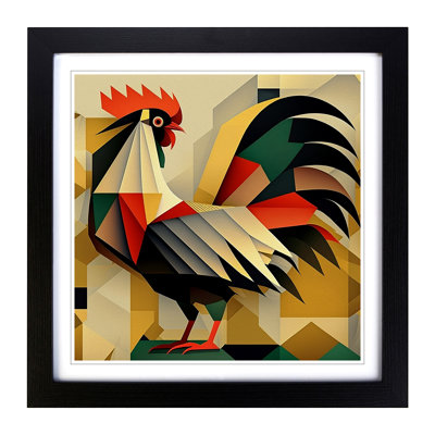 Rooster Constructivism No.1 1 Piece Single Picture Frame Wall Art