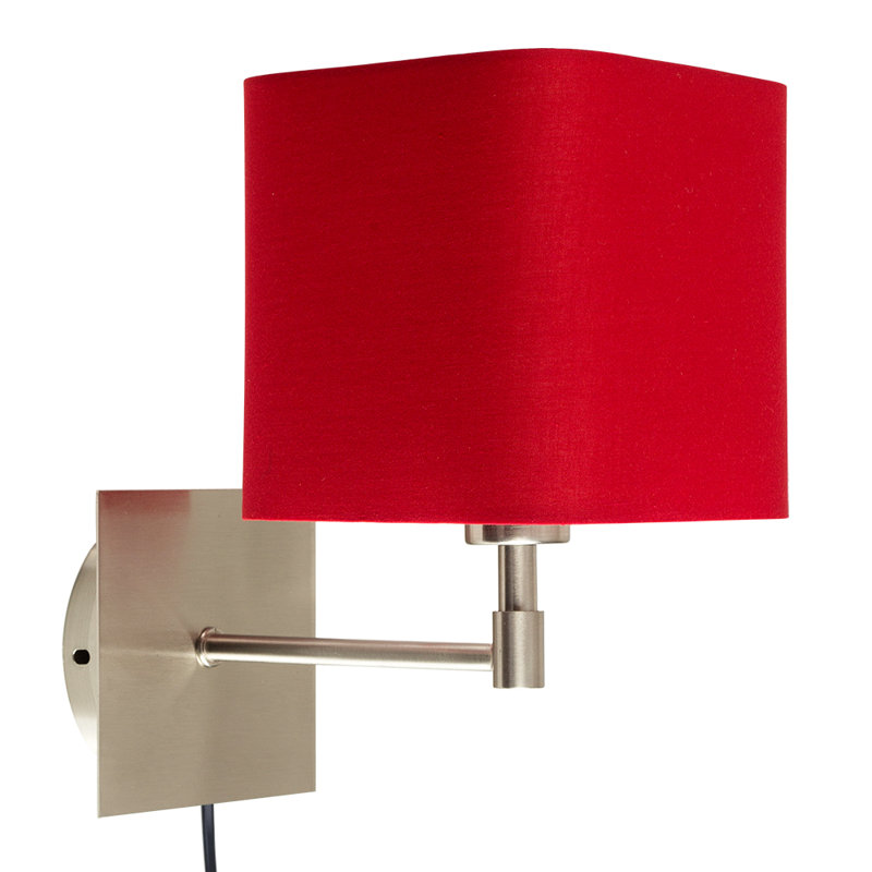 Alsfeld Plug-in Armed Sconce, No, Red