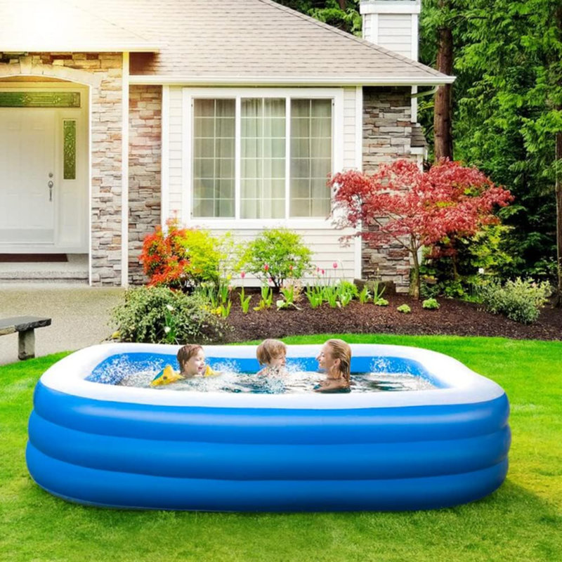 Polyvinyl Chloride (PVC) Round Inflatable Pool 135cm H x 60cm W x 210cm L