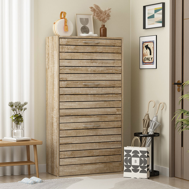 Armoire de rangement pour chaussures 22 Bennes, Brun