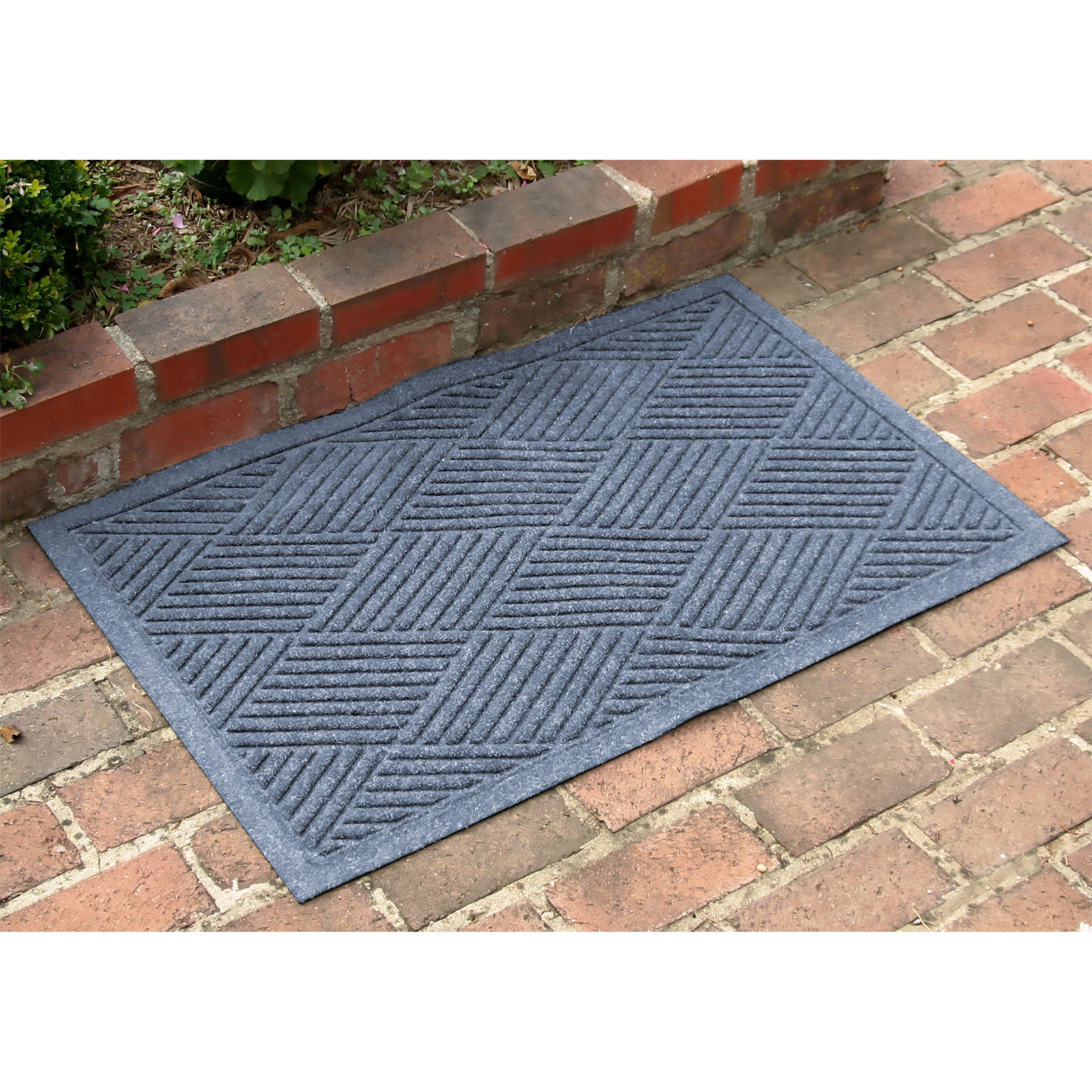 WaterHog Diamonds Non-Slip Doormat, Bluestone, Rectangle 2' x 3'