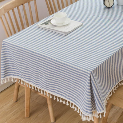 Nappes en tissu rectangulaires à rayures Boho
