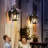 14" Outdoor Wall Lanterns 2-Pack, Black Waterproof Wall Sconce with Clear Glass Panels, Vintage Exterior Light Fixture for Porch, Patio, Garden, and Doorway (Bulb Not Included)