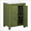 Petit meuble-lavabo de style rétro de 24 pouces avec lavabo en céramique, portes à fermeture douce et tablette réglable pour un rangement efficace-1475087904