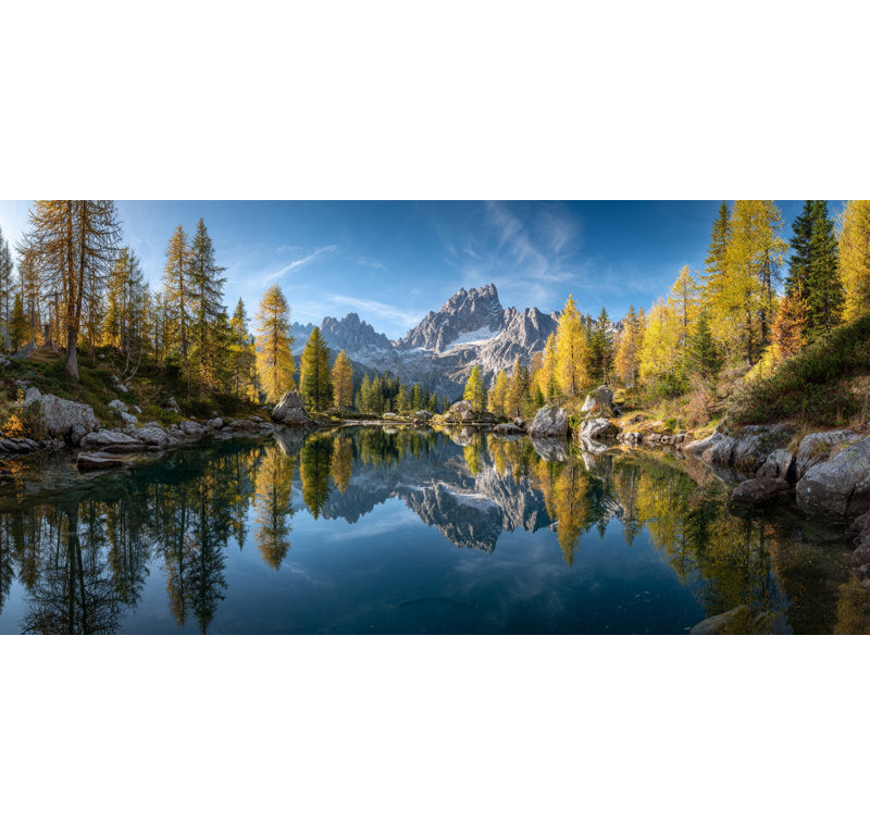 Art doré sur toile Golden Reflection, H 24 po x l 48 po x P 1,5 po
