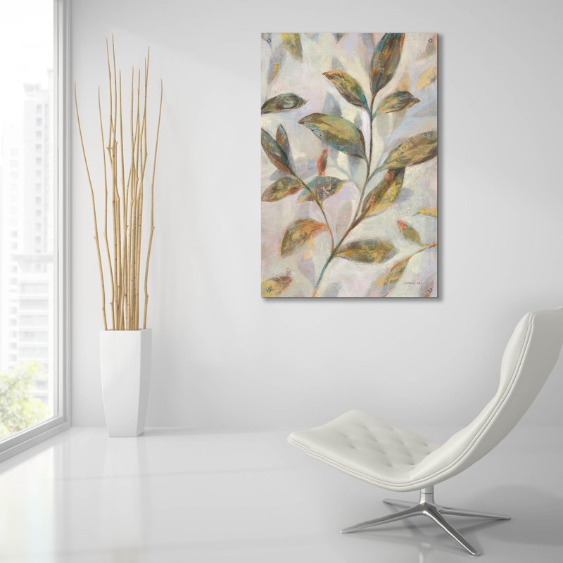 «Leafy Flow 2» par Danhui Nai, art mural en verre acrylique, H 36 po x l 24 po x P 0,2 po