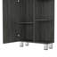 Armoire en lin à porte simple H 62 po, cinq tablettes extérieures, quatre tablettes intérieures-252241645