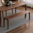 Simple Solid Wood Brown Bench