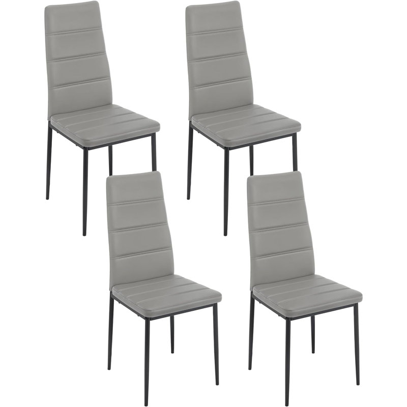 Nyota 47.5cm H Upholstered Full Back Parsons Chair, Grey