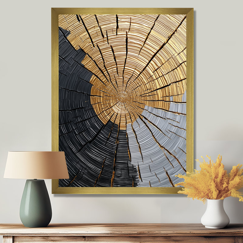 Anette - Landscapes Wall Art Prints, H 20 po x l 12 po, Reproduction encadrée sans passe-partout, Doré