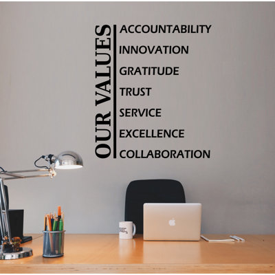Adhésif décoratif "Our Values"