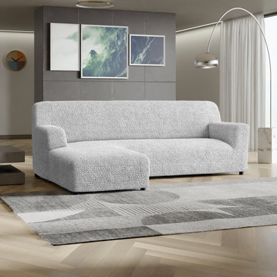 Housse extensible pour canapé modulaire - Facile à nettoyer et durable - Collection Comfort (méridienne gauche)