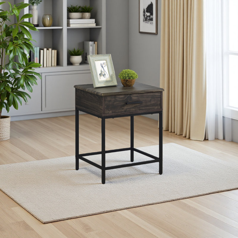 19" Brown End Table