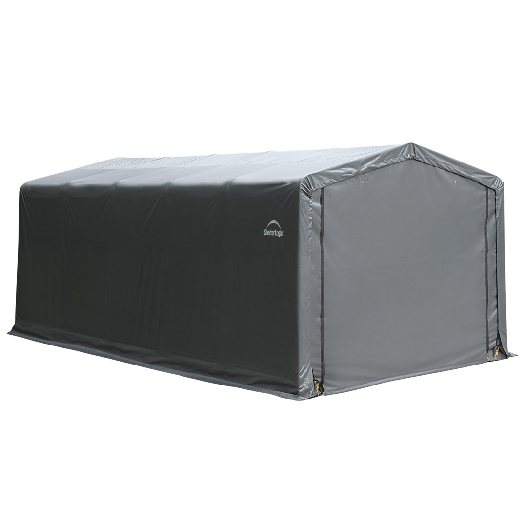 ShelterTube Wind and Snow-Load Rated Garage, 12x23x8 Grey ShelterLogic