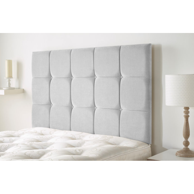 Upholstered Headboard, Small Double (4'), Silver