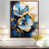 Toile avec cadre flottant brun