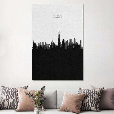Dubai, UAE City Skyline by Ayse Deniz Akerman - Print on Canvas