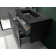 Moore 35.5" Matte Black Polymarble Rectangular integrated Bathroom Sink with Overflow