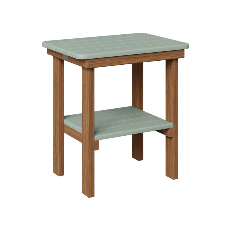 Berlin Gardens Rectangular End Dining Table, Antique Mahogany, Seafoam
