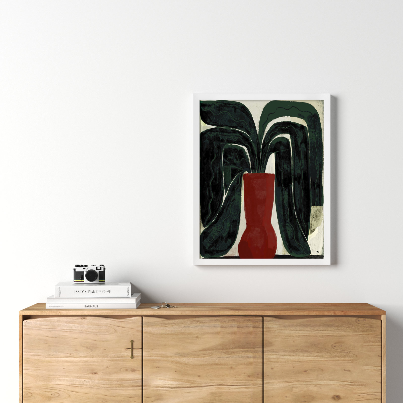 Plant #8 by StudioM, White, 30" H x 24" W x 1.25" D