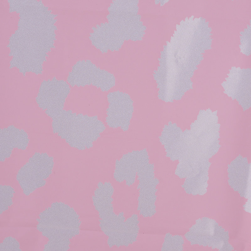 Rideau de douche imperméable Leopard Peva, Rosé