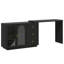 Meuble-lavabo extensible Yokota avec 3 tiroirs et 2 portes en acrylique-126593775