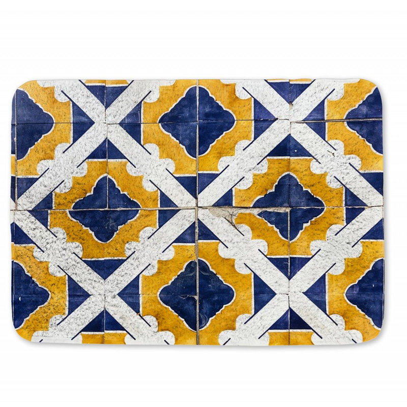 Chumani Microfiber / Microsuede Non-Slip Bath Mat, 17" W x 24" L