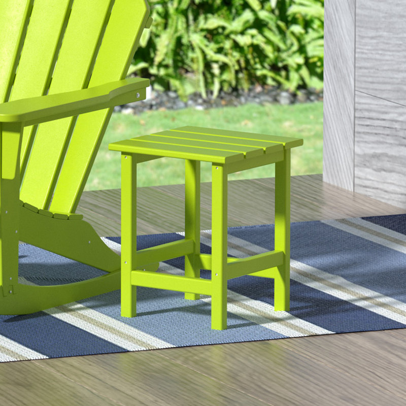 Laguna All Weather Adirondack Outdoor HDPE Side Table, Lime