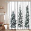Rideau de douche sapin sapin blanc avec 12 crochets-1530816671