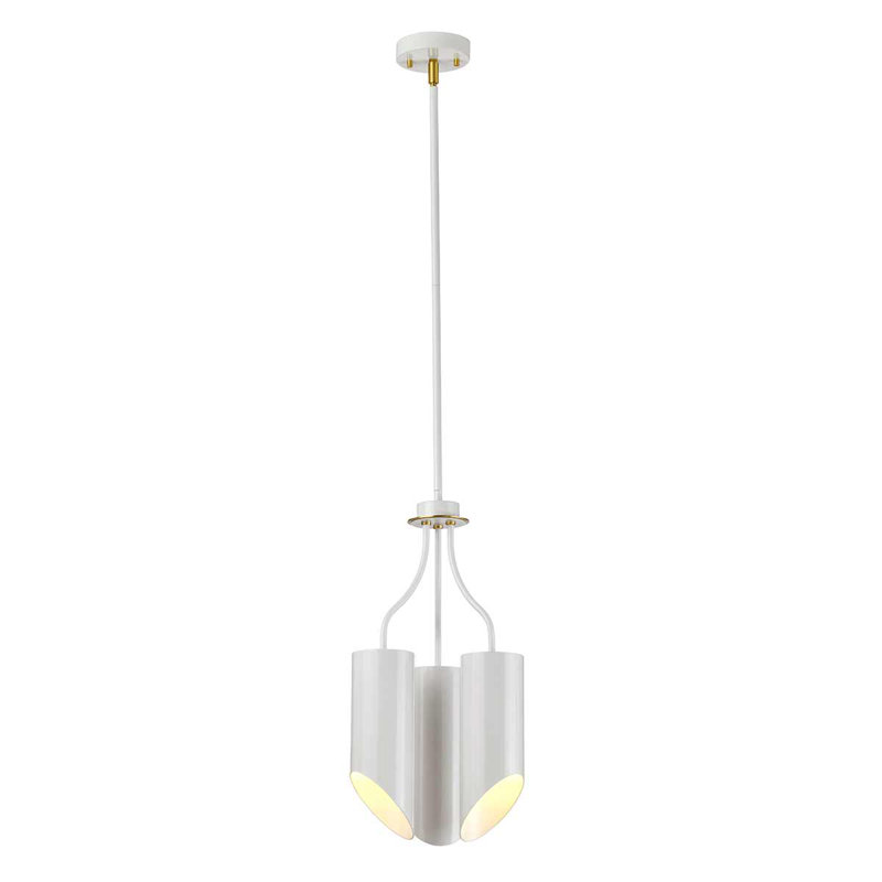 Demuth 3 - Light Shaded Chandelier, White