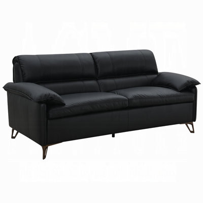 Bernie 83'' Genuine Leather Pillow Top Arms Sofa