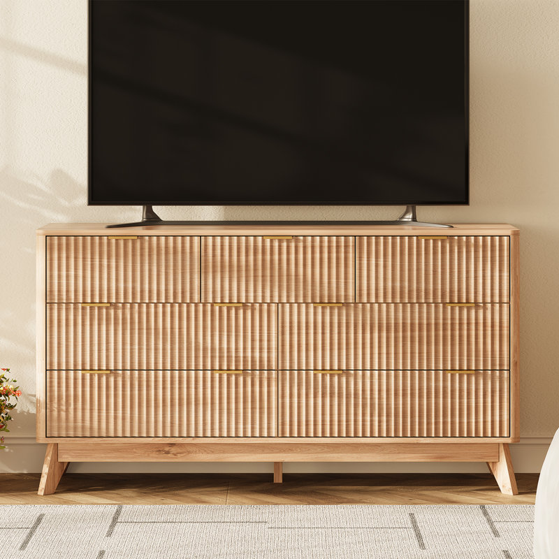 Donati 7-Drawer Dresser, Wood Chest of Drawers, Natural