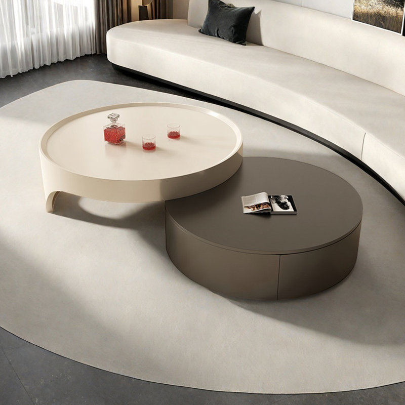 Ensemble de tables basses rondes Modern, H 12,59 po x L 29,52 po x l 29,52 po