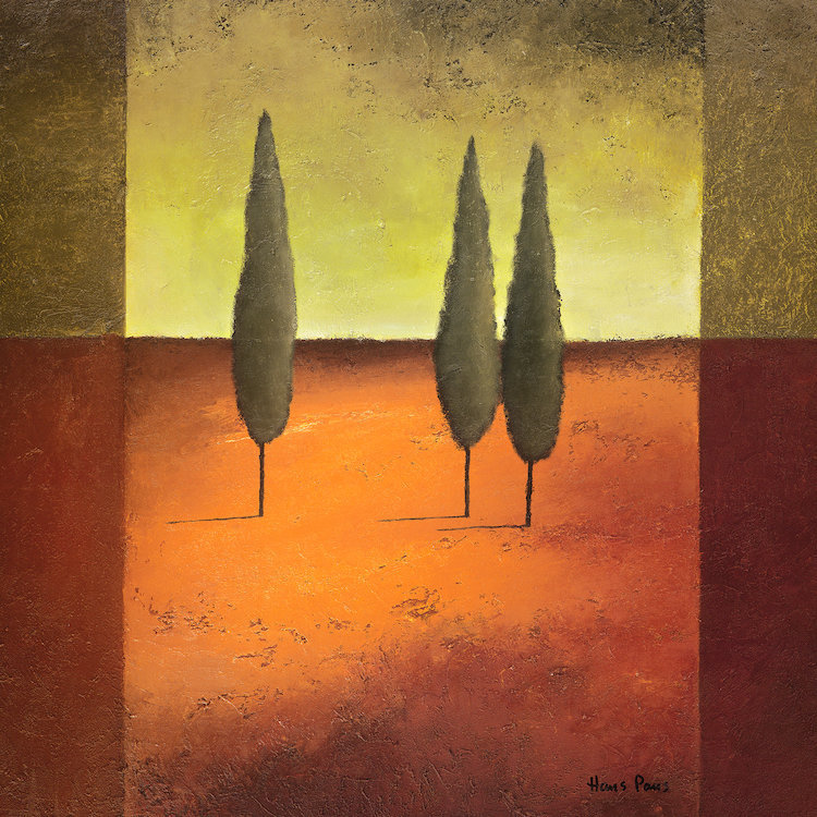 «Trees IV», reproduction sur toile, H 12 po x l 12 po x P 0,75 po, Toile tendue, Pas de tapis