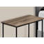 2 tables d'appoint rectangulaires, taupe et métal noir, tablette de salon en métal, mobilier de salon, décor