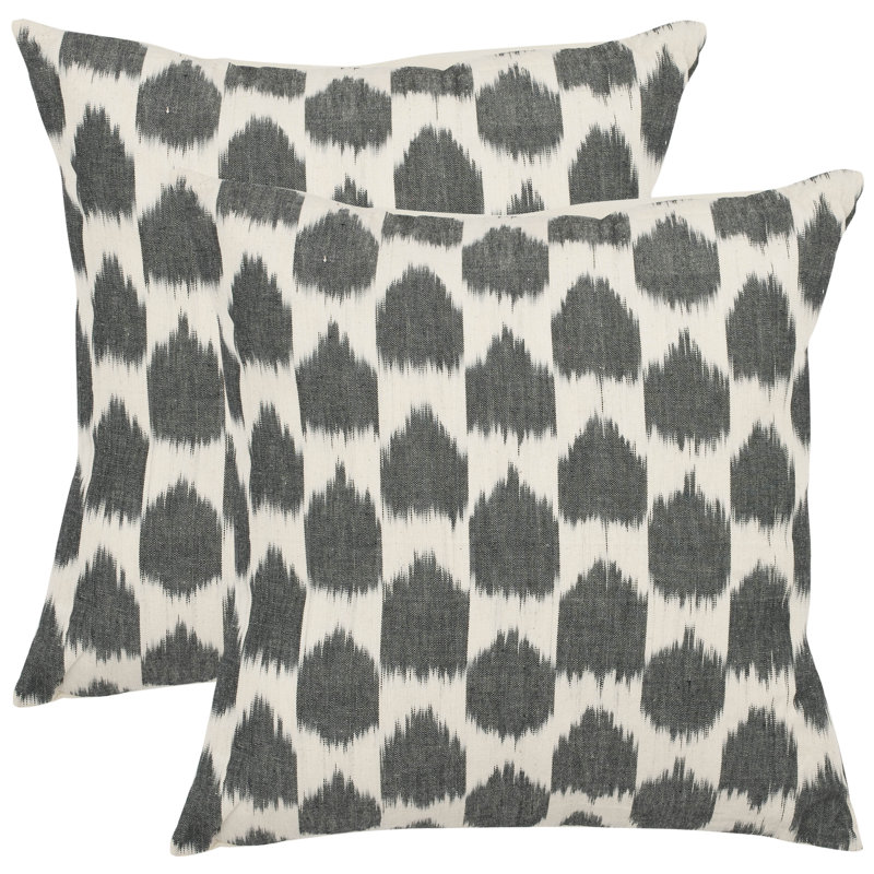 Isadore Embroidered Cotton Reversible Throw Pillow, 22"