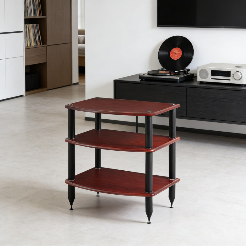 3-Shelf Audio Component Rack - Heavy-Duty Media Stand With Modular Design For Stereo Equipment, Enhanced Ventilation And Durable Construction