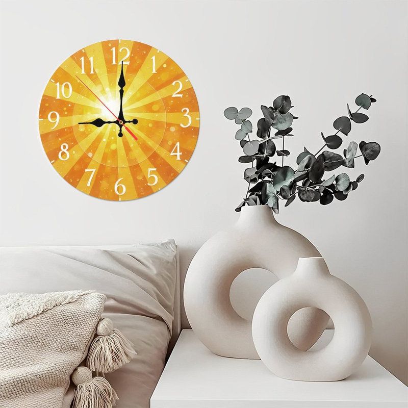 Cadran de l'horloge Sunburst avec chiffres