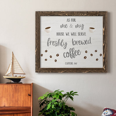 Freshly Brewed Coffee - cadre photo, art textuel sur toile