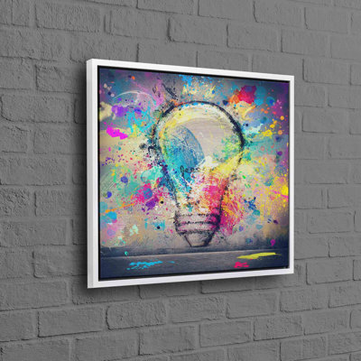Light Graffiti Printed Canvas Art Featuring Modern and Colorful Design for Innovative Wall Decor Perfect for Brightening Up Any Room in Your Home or Office