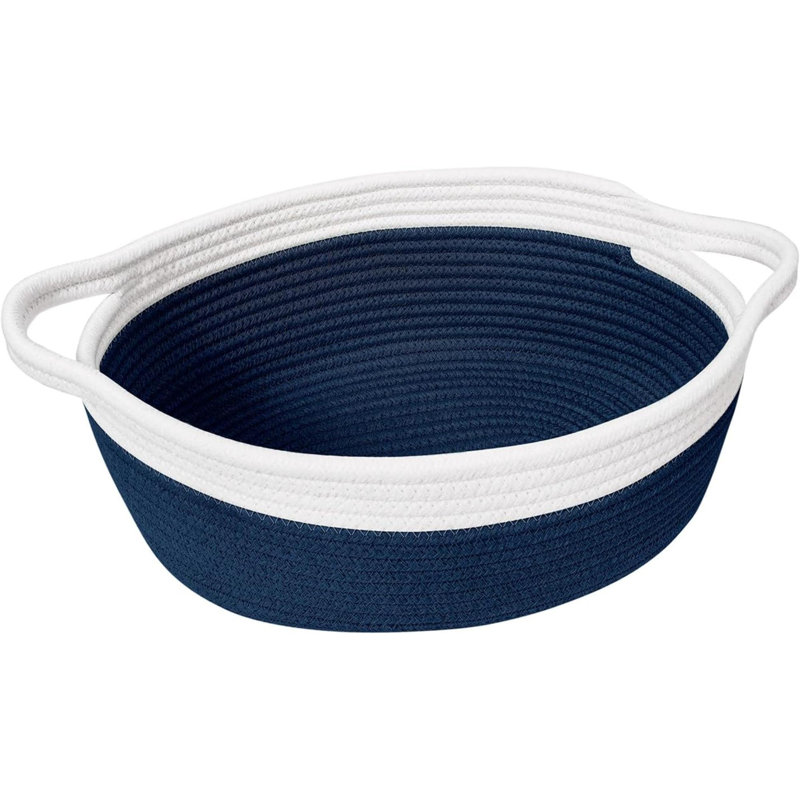 Woven Basket, Baby Gift Basket Storage Bin Under Changing Table,  Basket Organizing For Living Room, Bathroom, Enytraway