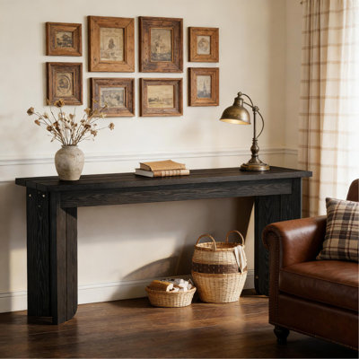 Table de couloir en bois (table basse incluse)