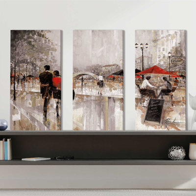 "Riverwalk Charm", ensemble de 3 impressions sur toile
